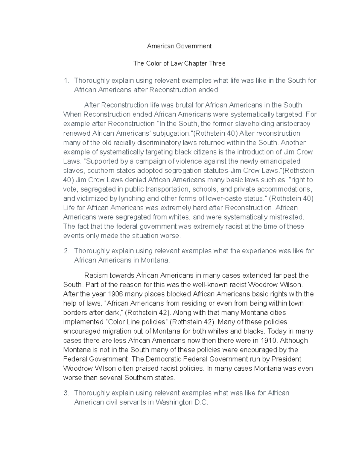 The Color of Law Chapter Three - American Government The Color of Law ...