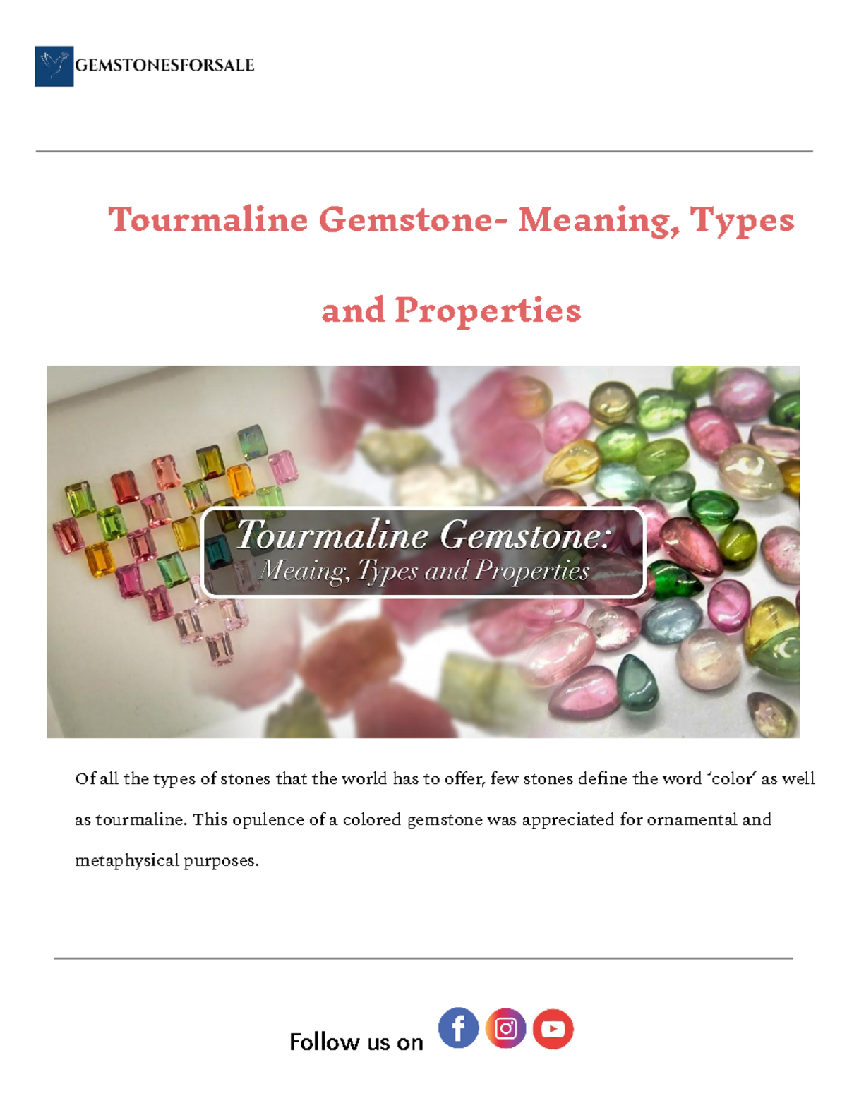 Tourmaline Gemstone: Meaning, Types, Properties & Uses Explained - Studocu
