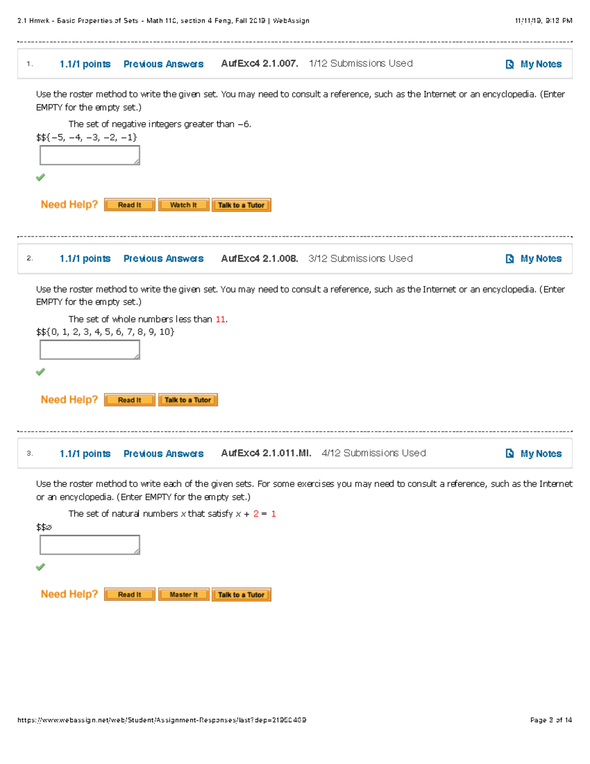 MATH101: Basic Properties of Sets - Roster Method Exercises - Studocu