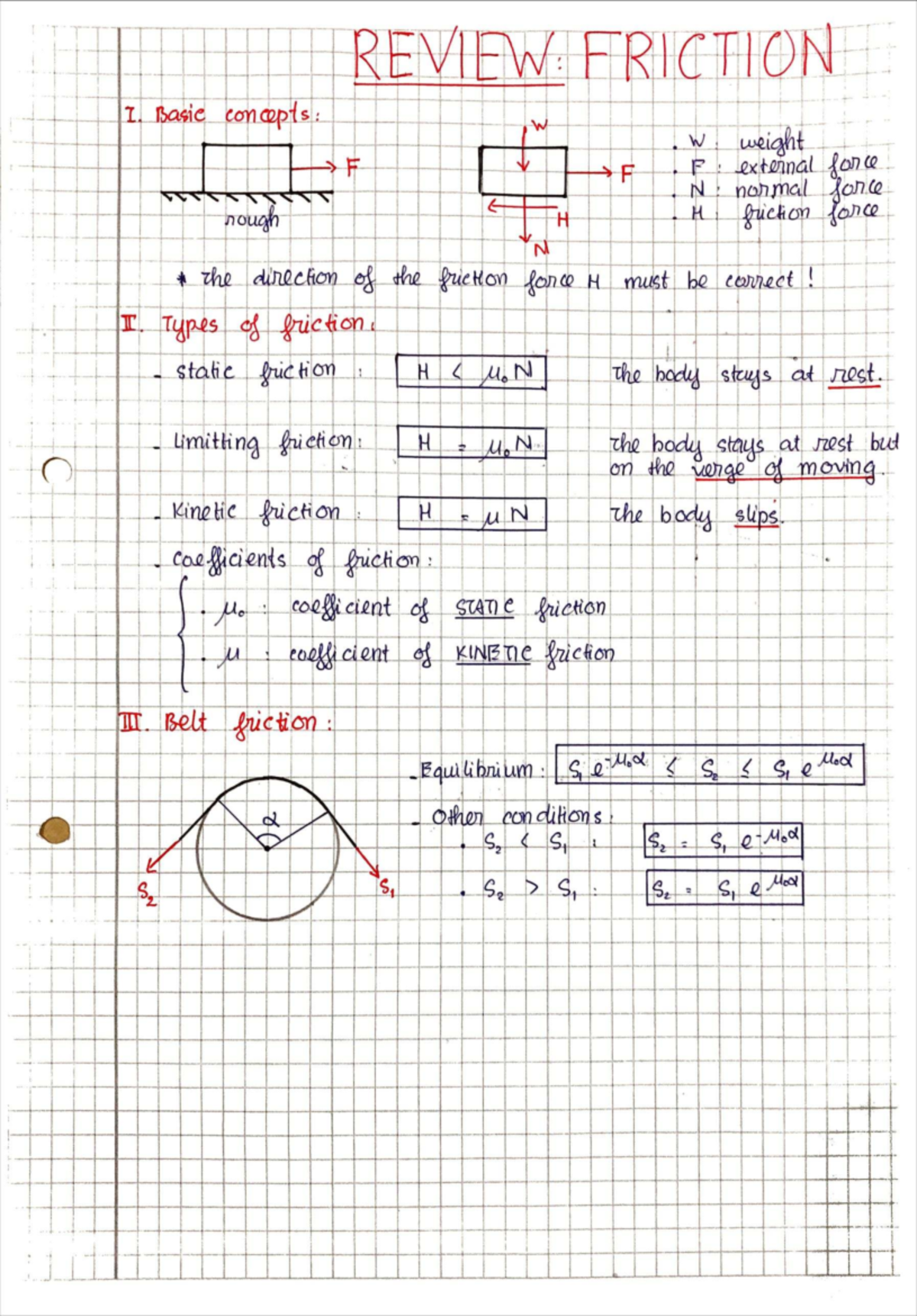 Review 7 - Friction Concepts and Types - EQWRQW - Studocu