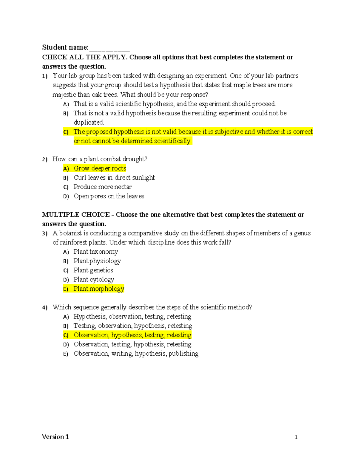 Biology 101: Lecture Notes on Plant Science and Metabolism - Studocu