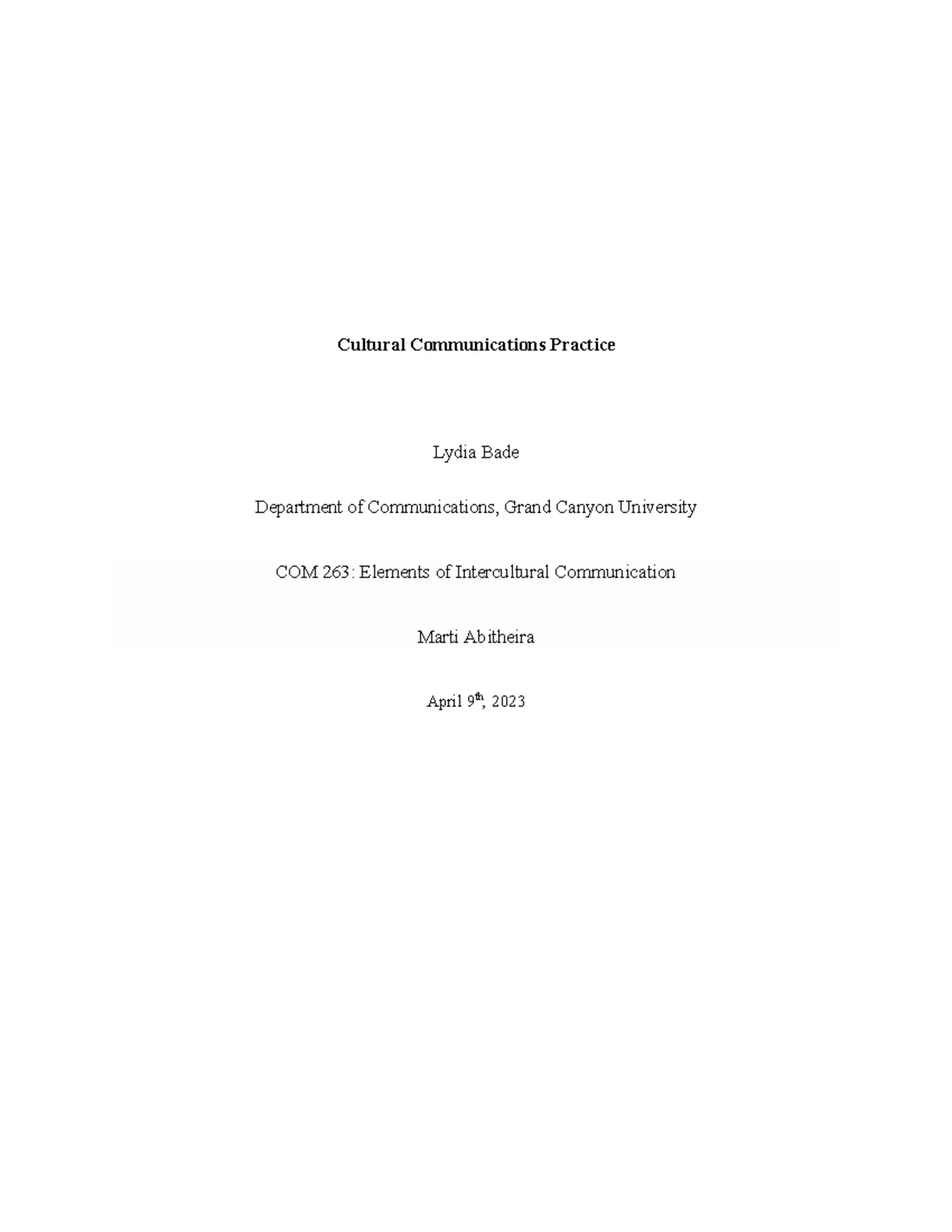 COM-263: Rough Draft on Native American Cultural Communication ...