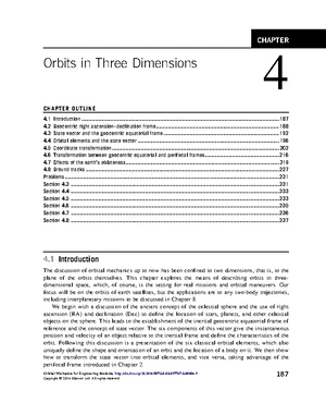 Orbital Mechanics - Study Notes & Assignments - Studocu