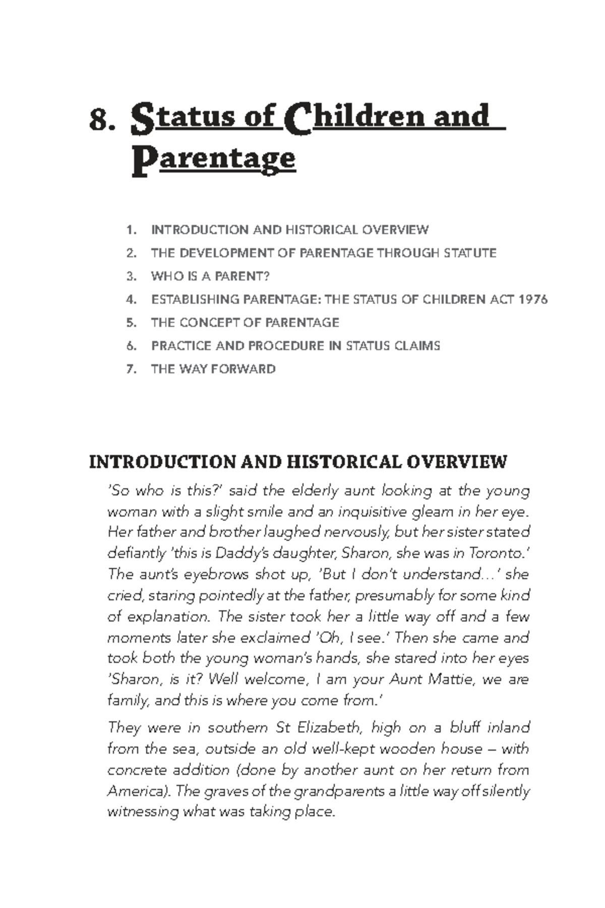 SOC 101: Status of Children and Parentage in Jamaica - A Comprehensive ...