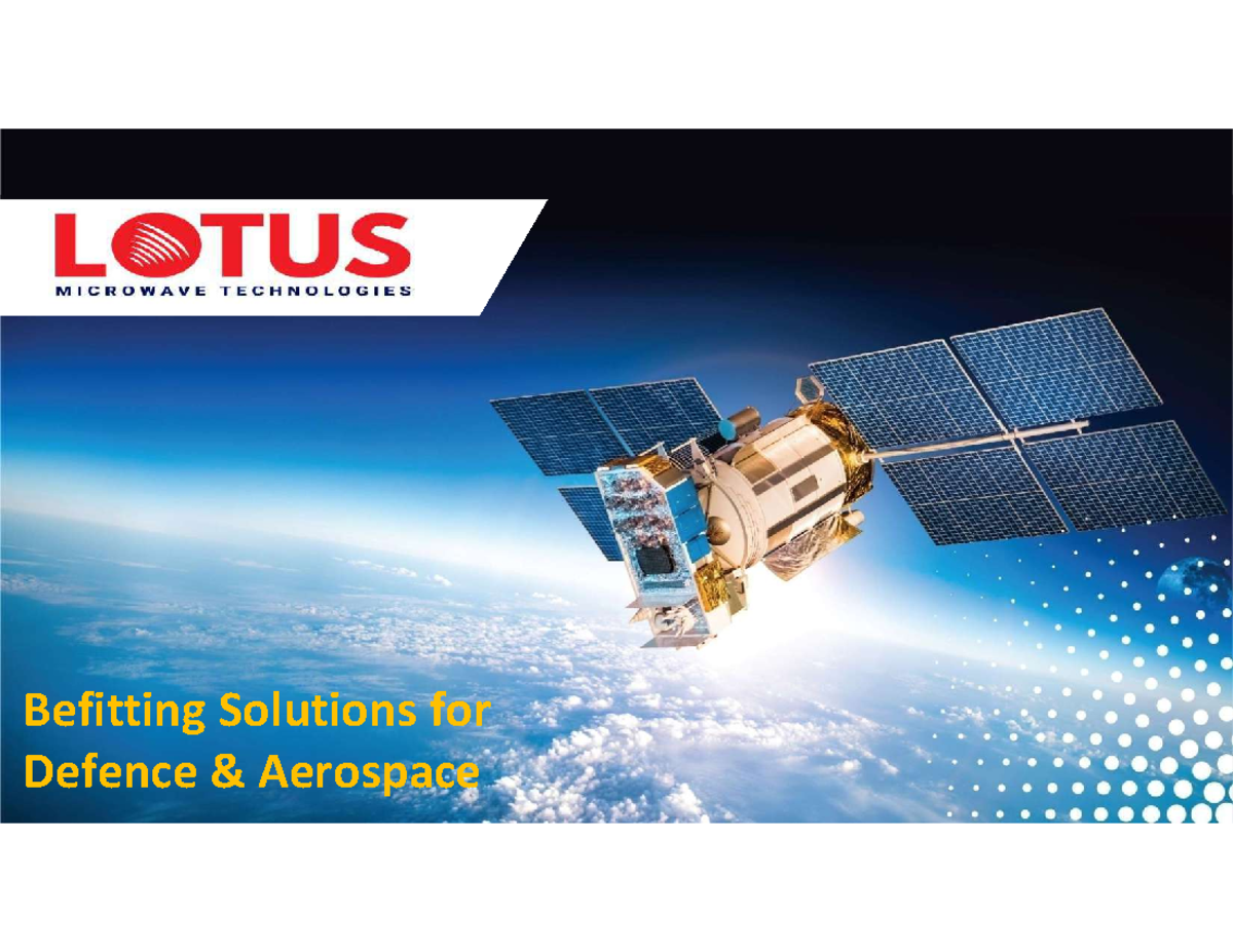 Lotus Profile: Innovative Solutions for Defence Aerospace (2023) - Studocu