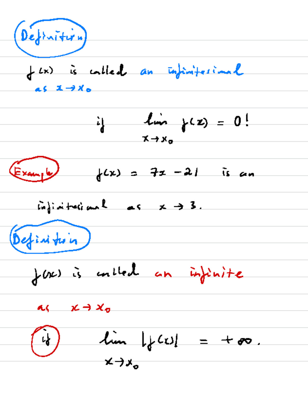 Class 2 - Definition ↓