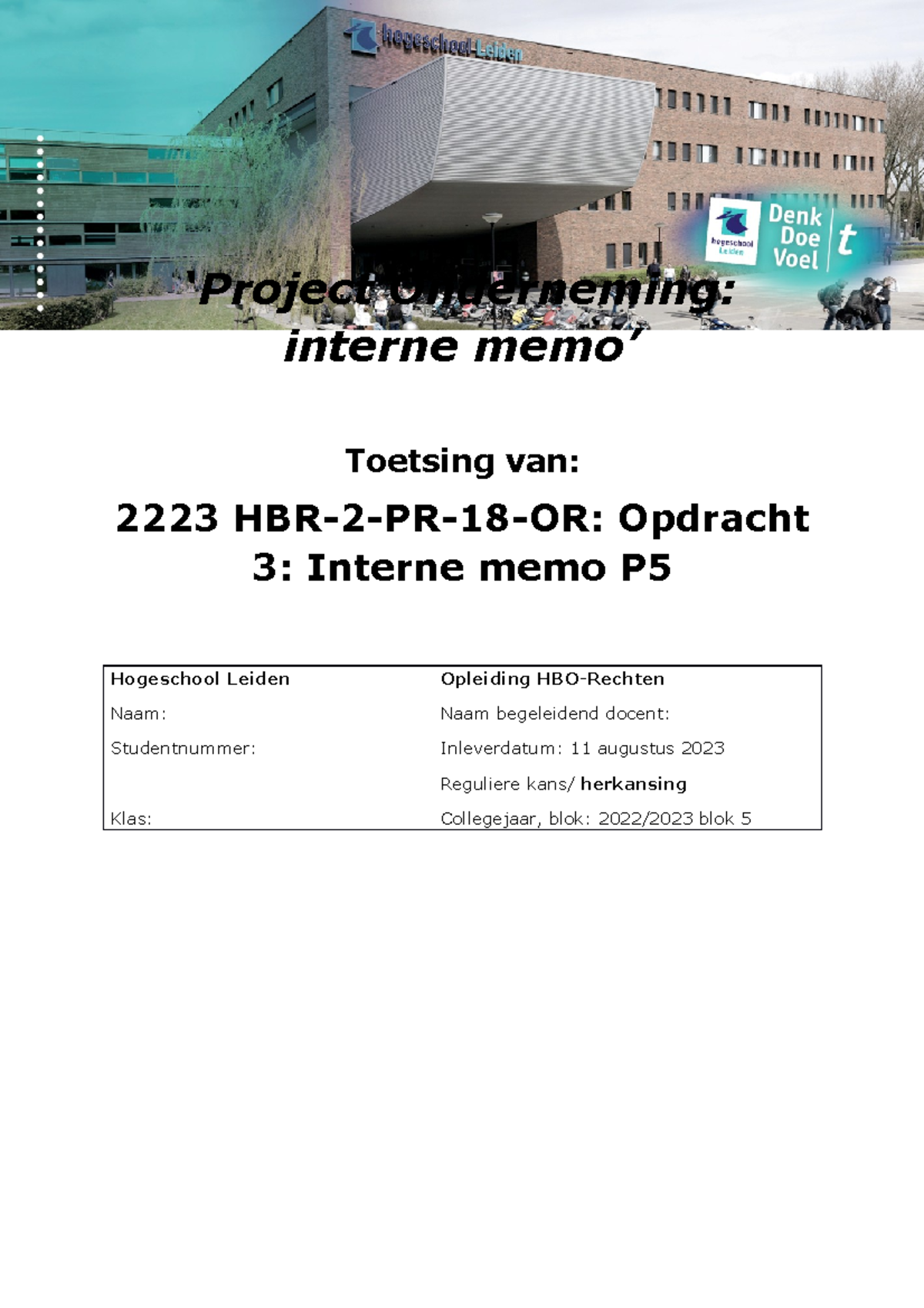 Interne Memo over Faillissement BoekenEnzo - 2223 HBR-2-PR-18-OR ...