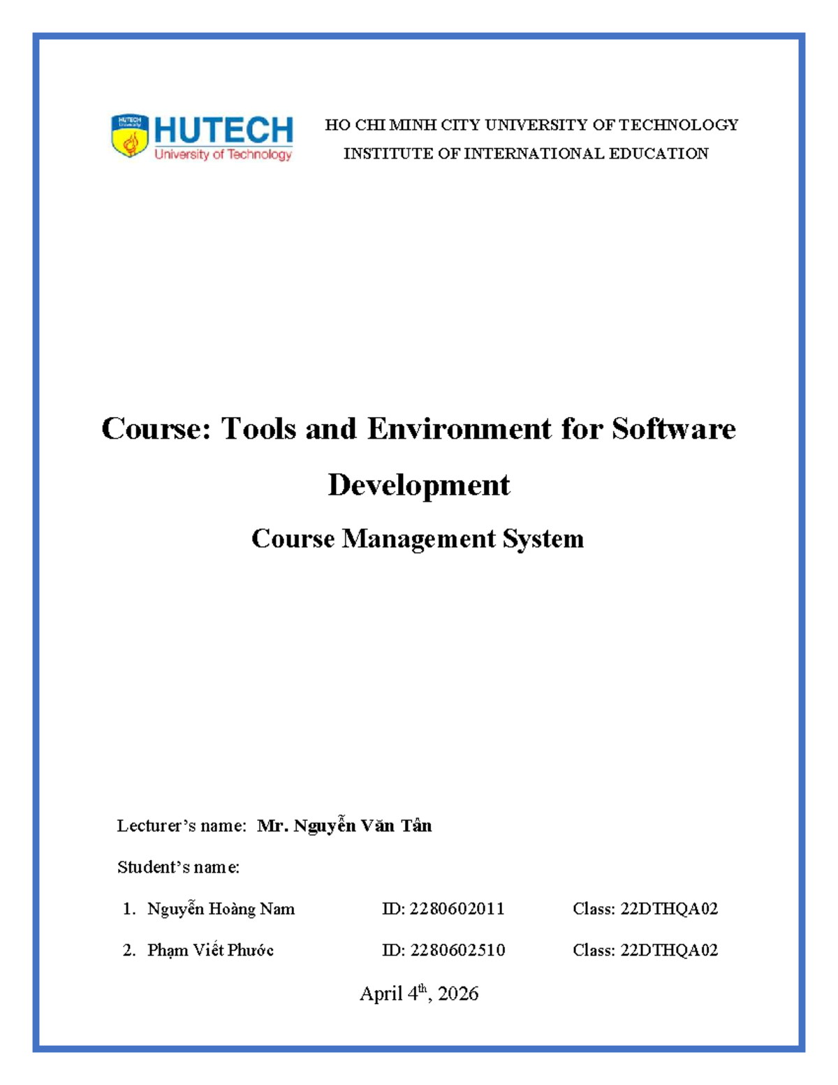 Group 7 Final Project Report: Tools & Environment for Software Dev ...