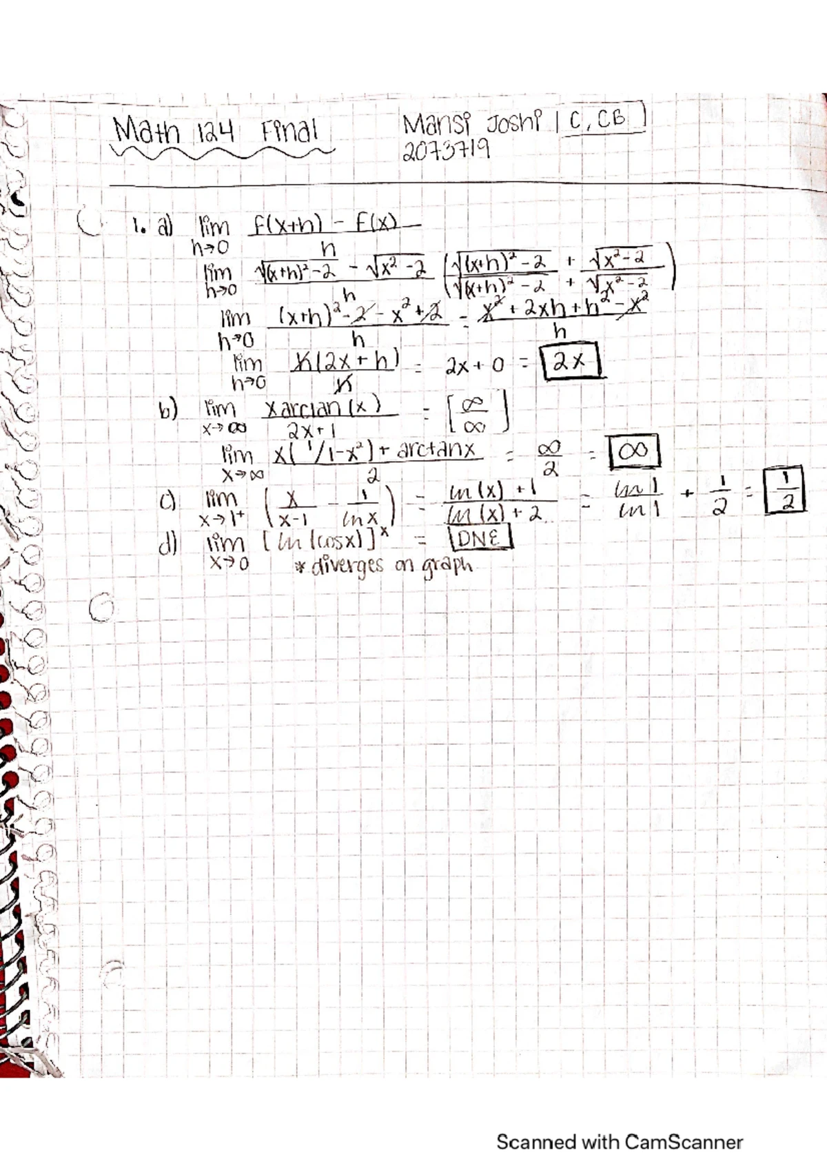 Math 124 B Midterm 2 Study Guide (February 24, 2025) - Studocu
