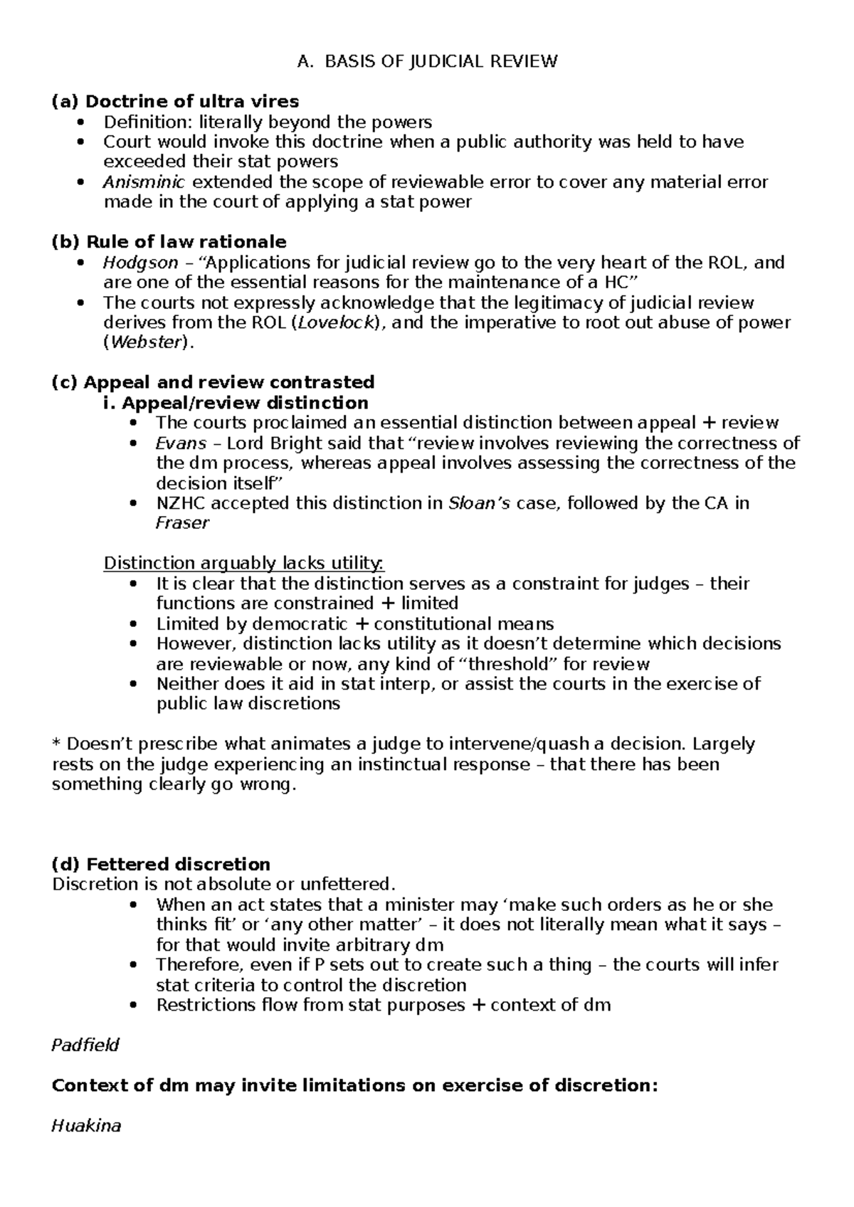 Judicial Review Exam Summary: Key Concepts and Doctrines Explained ...