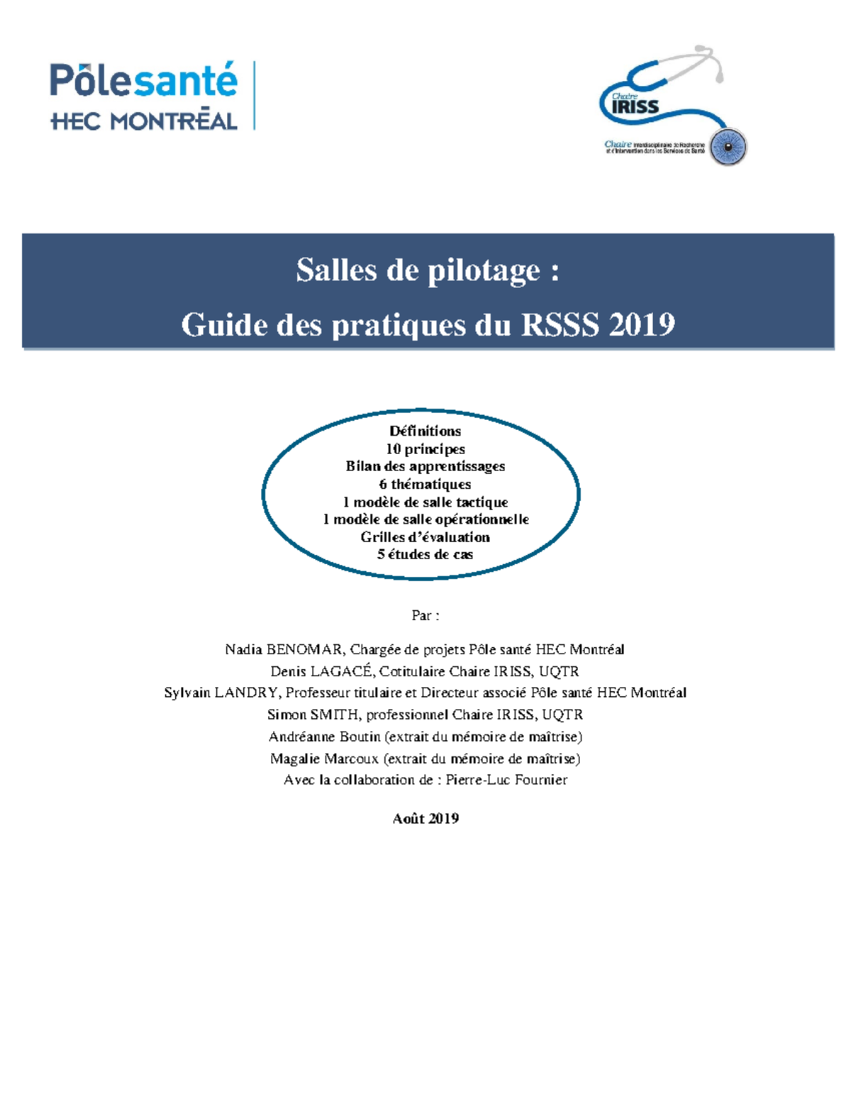 Guide Pratiques RSSS sur Salles de Pilotage - 2019 - Studocu