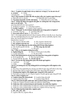 [Solved] M hnh ca Lambert phn loi chi ph logistics thnh my yu t chnh v ...