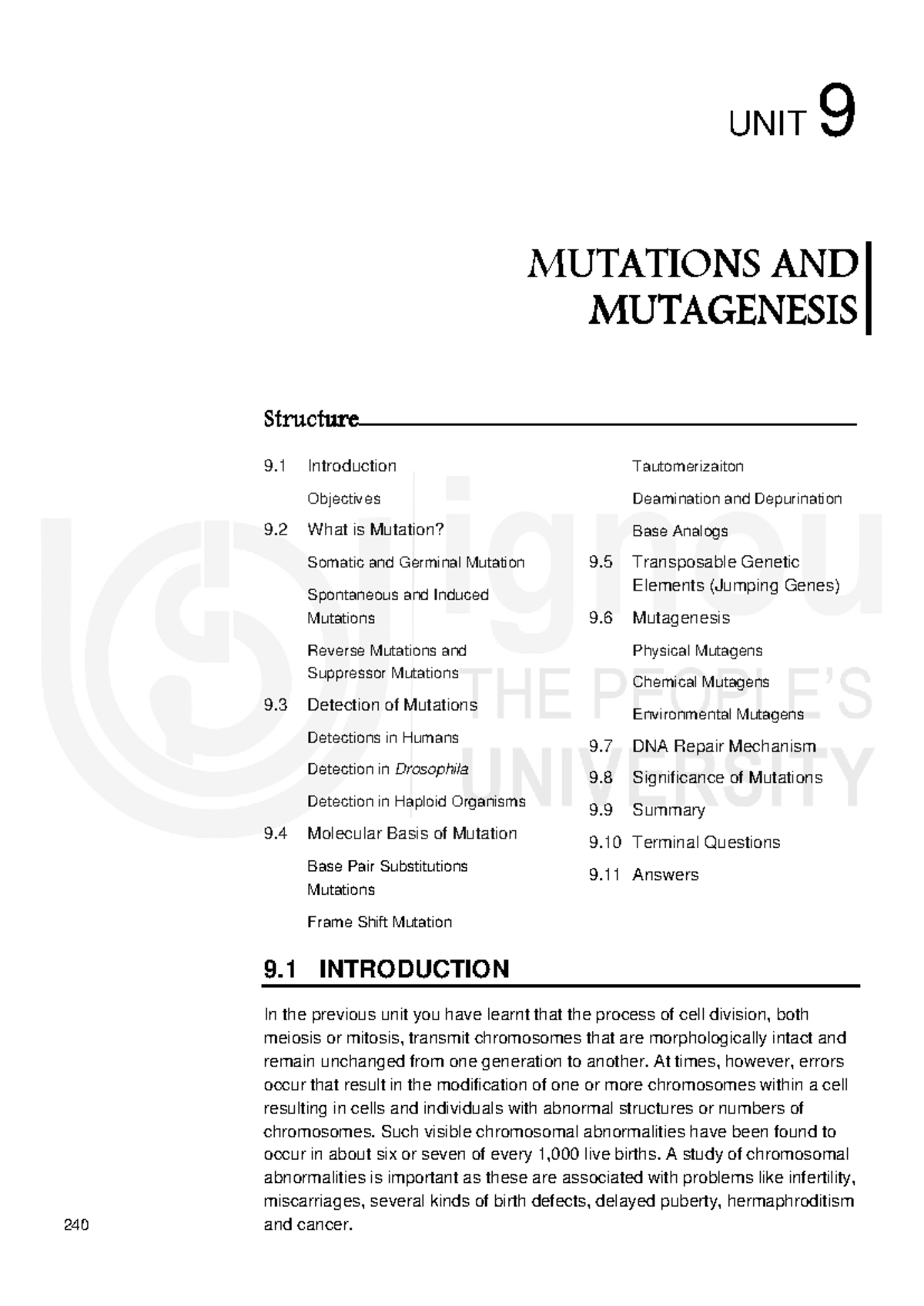 Mutation - Understanding the Physical Basis of Heredity (Unit 9) - Studocu