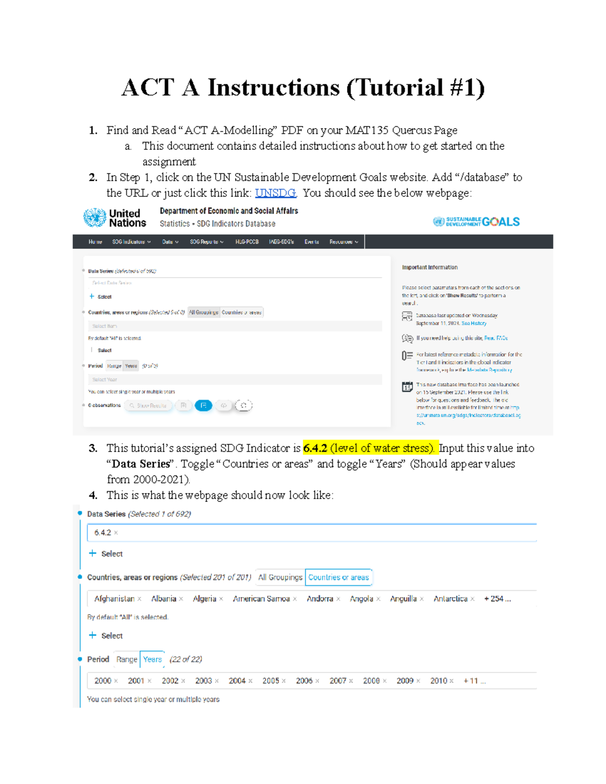 ACT A Instructions TUT0211 - ACT A Instructions (Tutorial #1) Find and ...