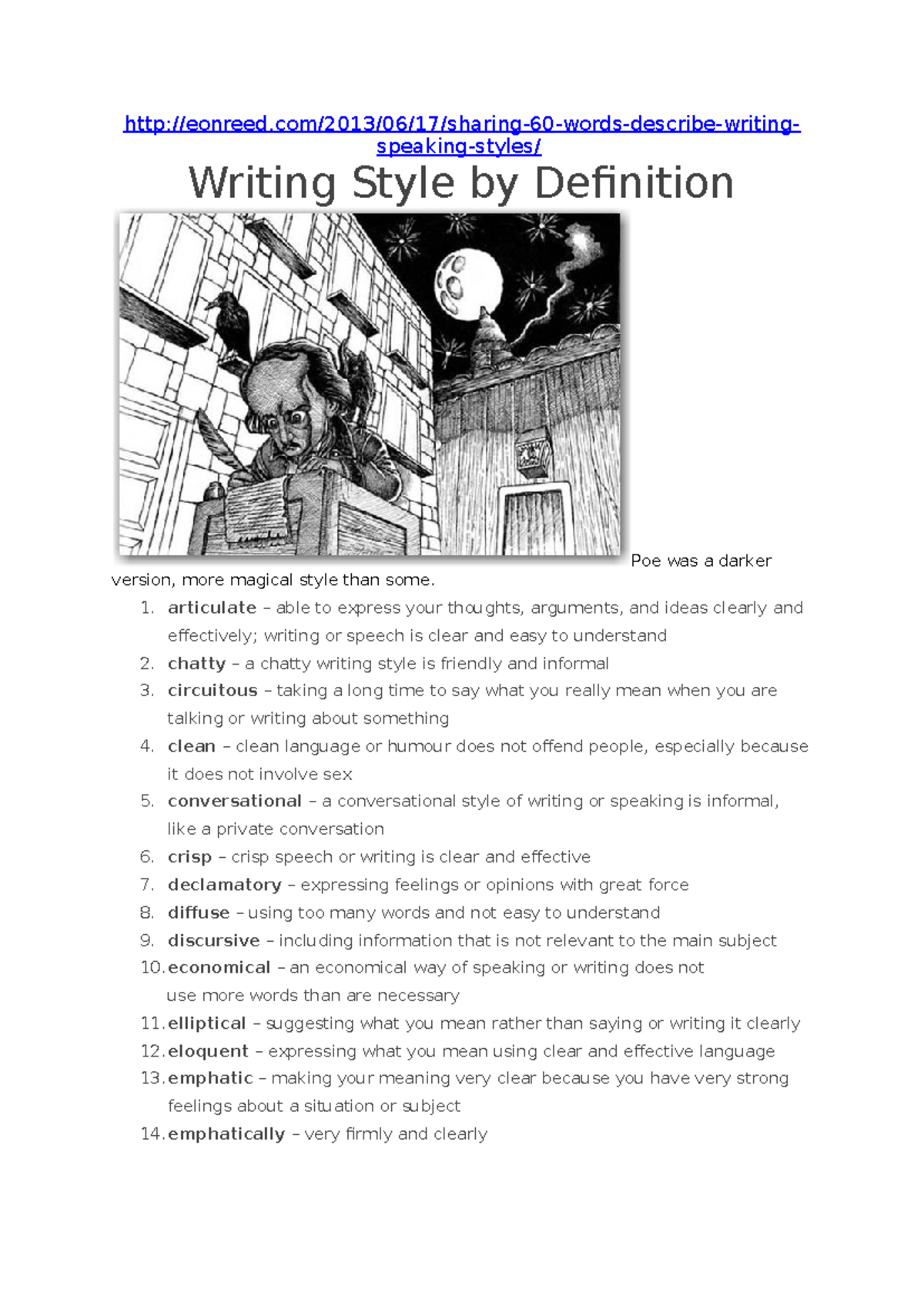Writing styles - eonreed/2013/06/17/sharing-60-words-describe-writing ...