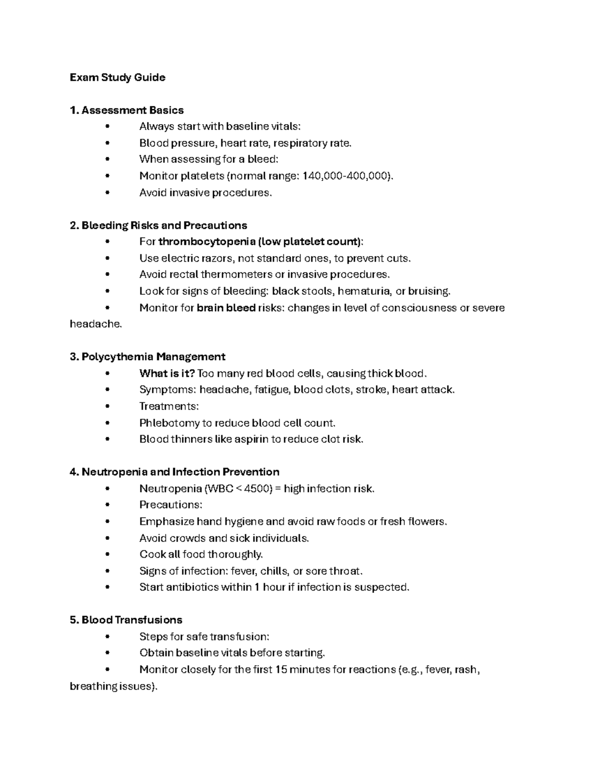 Adult Health 1 Exam 2 Study Guide: Key Concepts and Guidelines - Studocu