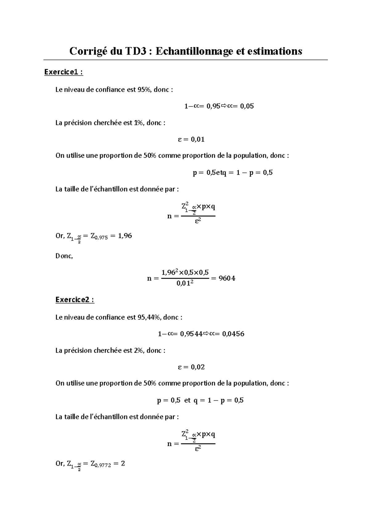 Corrigé du TD3 - Gestion de financier - Corrigé du TD3 ...