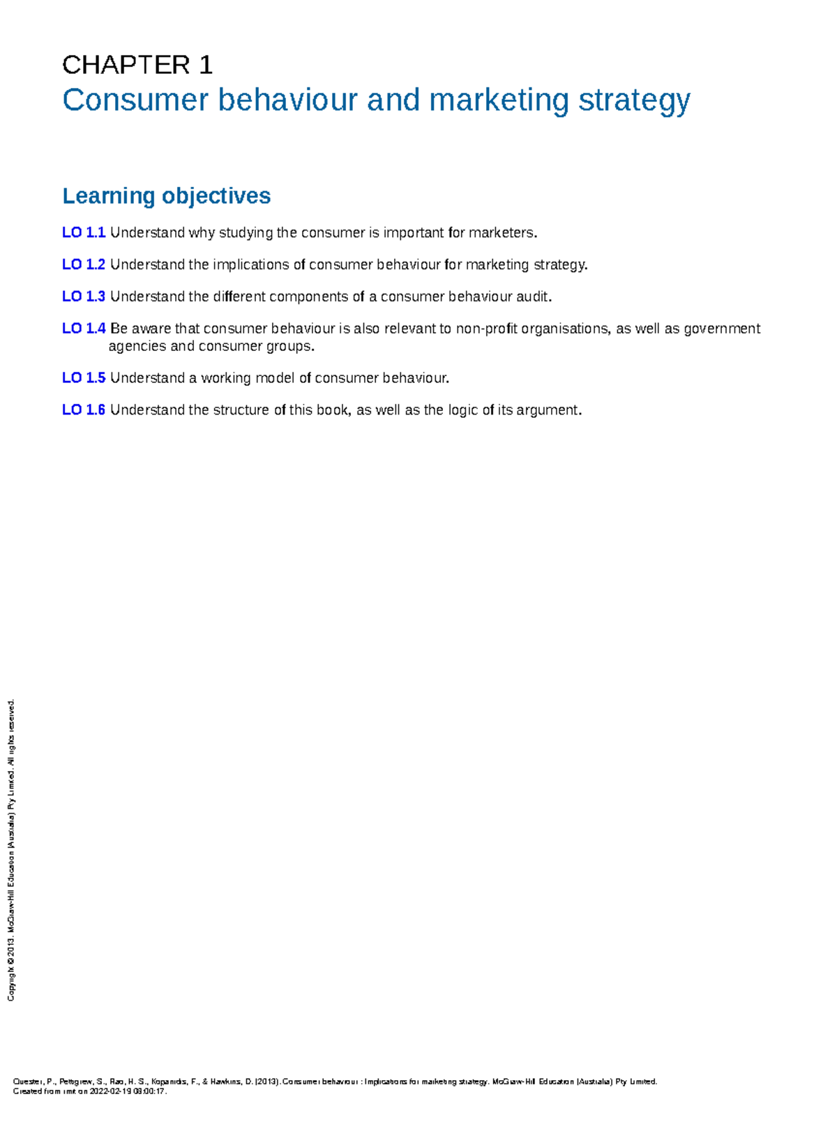Consumer Behaviour Insights for Marketing Strategies: Chapter Overview ...
