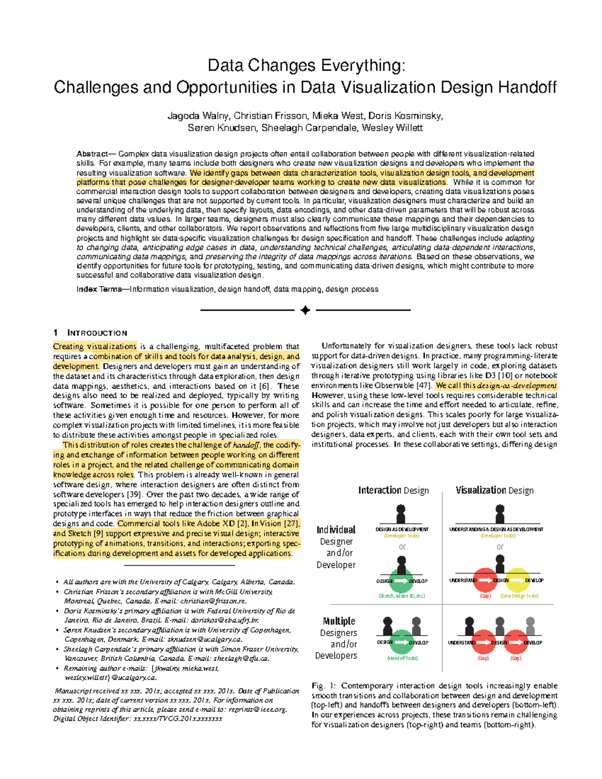 Data Visualization Design Handoff: Challenges & Opportunities - Studocu