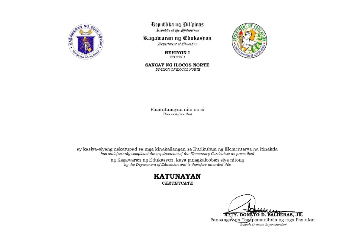 Dep Ed-Certificate-G6 template page-0001 (1) - NG Republika ng ...