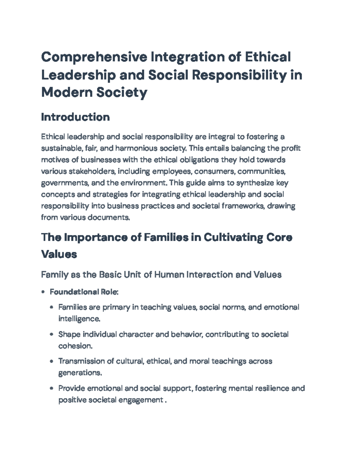 Comprehensive Guide to Ethical Leadership and Social Responsibility ...