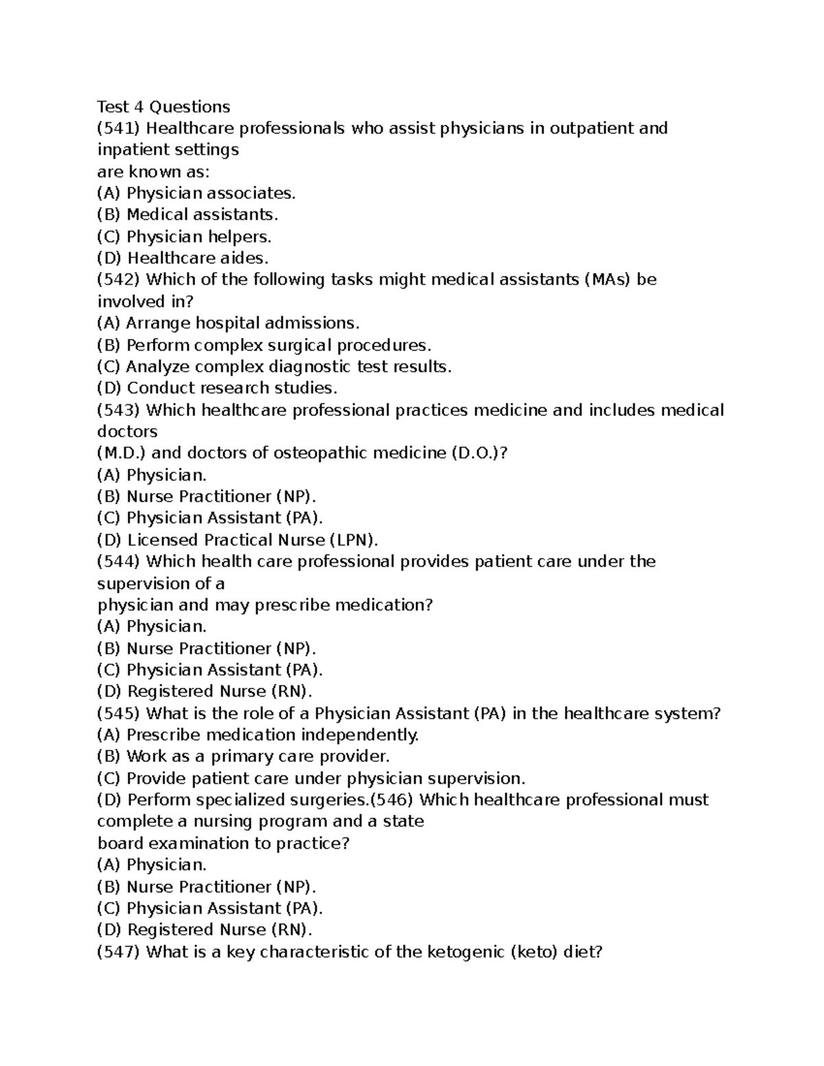 Preventive Medicine Exam Questions (HSC 101) - Studocu