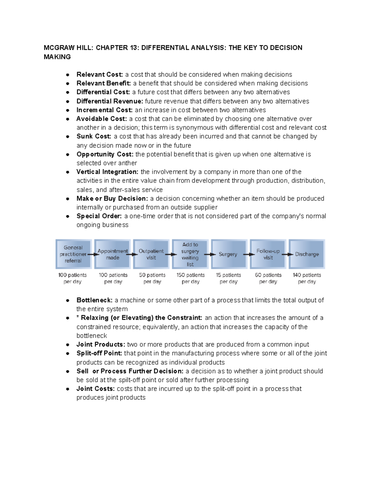 McGraw Hill CH 13: Differential Analysis for Decision-Making - Studocu