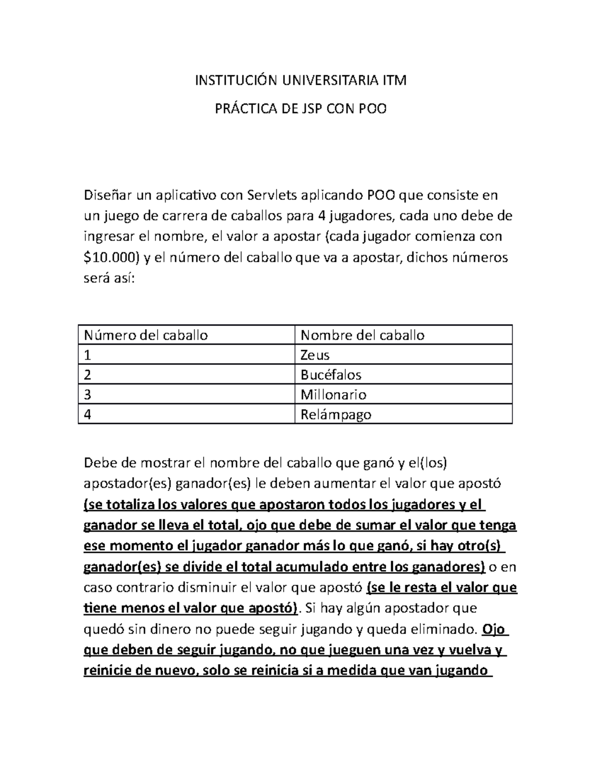Primera Practica JSP - INSTITUCIÓN UNIVERSITARIA ITM PRÁCTICA DE JSP ...
