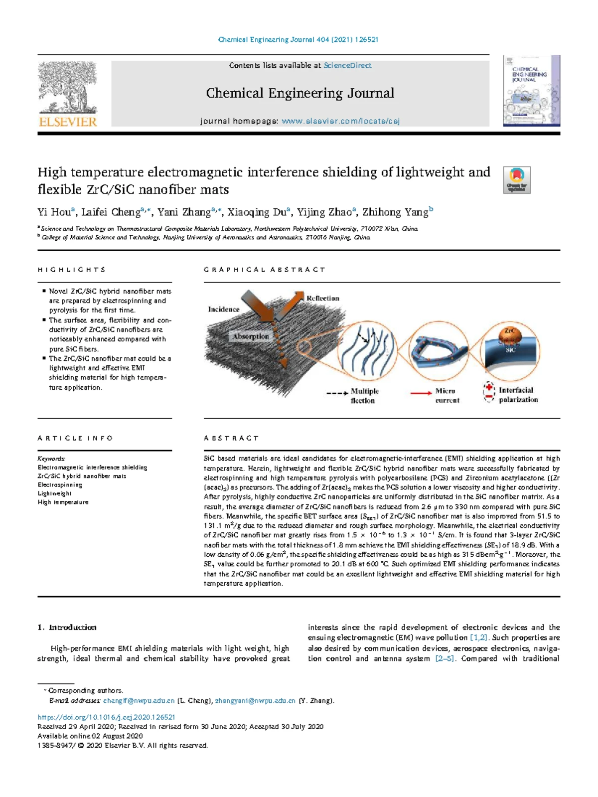 High Temperature EMI Shielding with Shape Memory Polyimide (EMSMPI ...