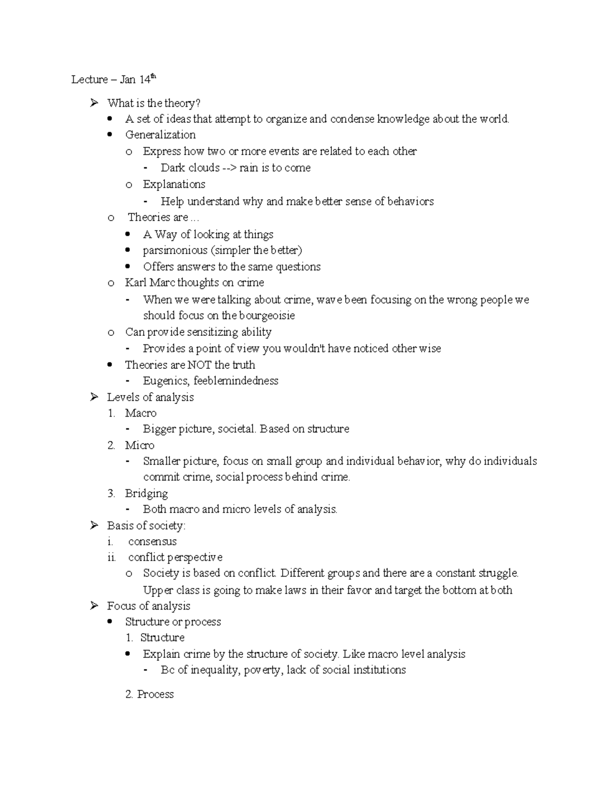 CRM2301 Lecture Notes: Theories of Crime and Social Behavior - Studocu