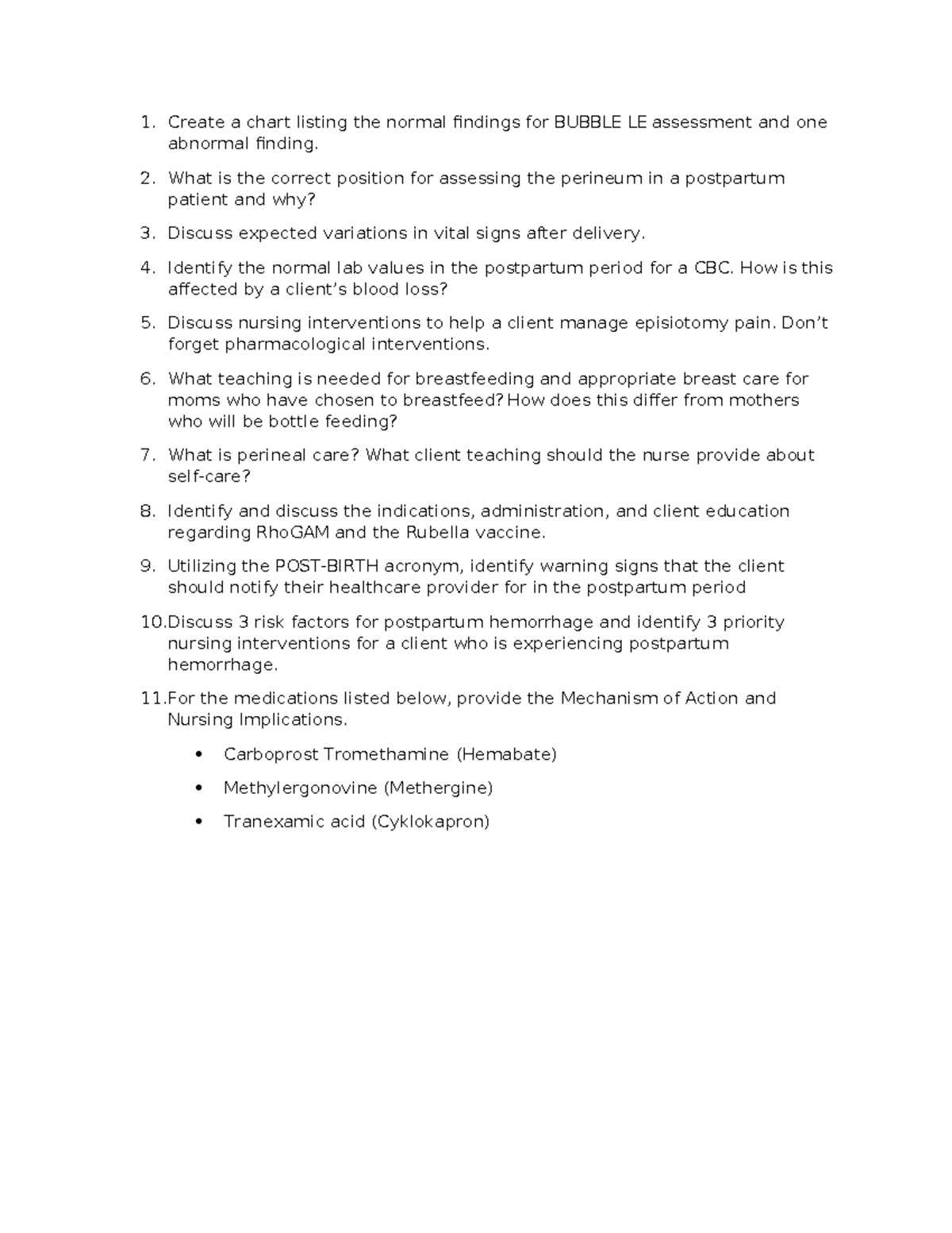 Postpartum Assessment Guide: Normal Findings & Nursing Interventions ...