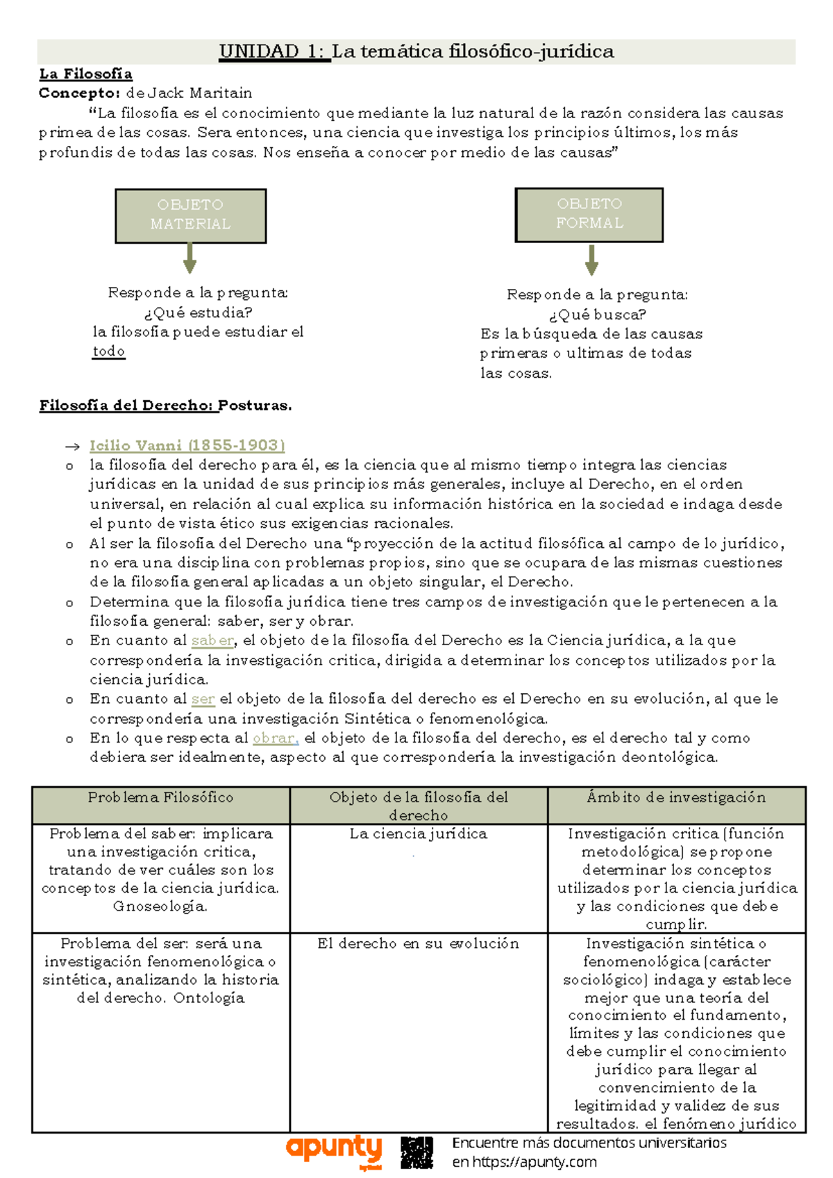Resumen de Filosofía del Derecho - 2do Año: Unidad 1 y 4 - Studocu