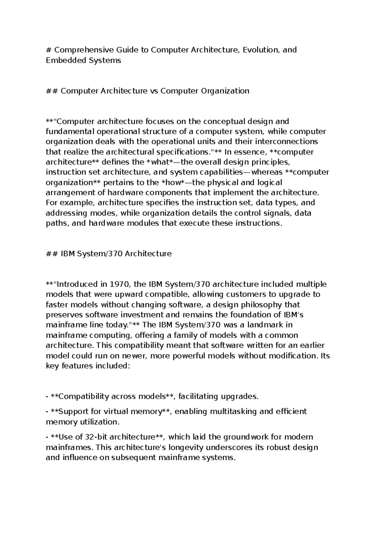 Comprehensive Study on Computer Organization & Architecture (CS101 ...