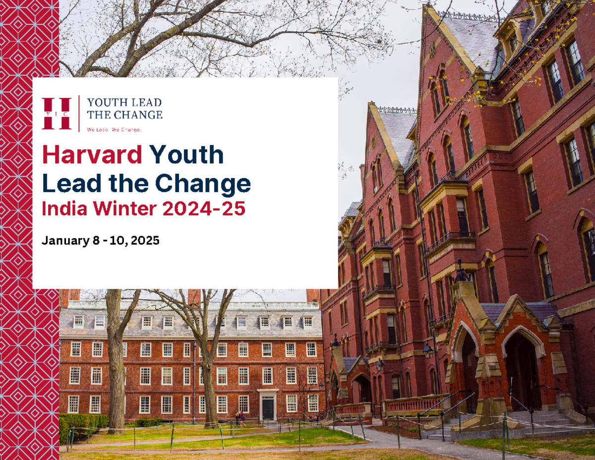 Chitkara-Harvard Youth Lead the Change Brochure - Winter 2024 - Studocu