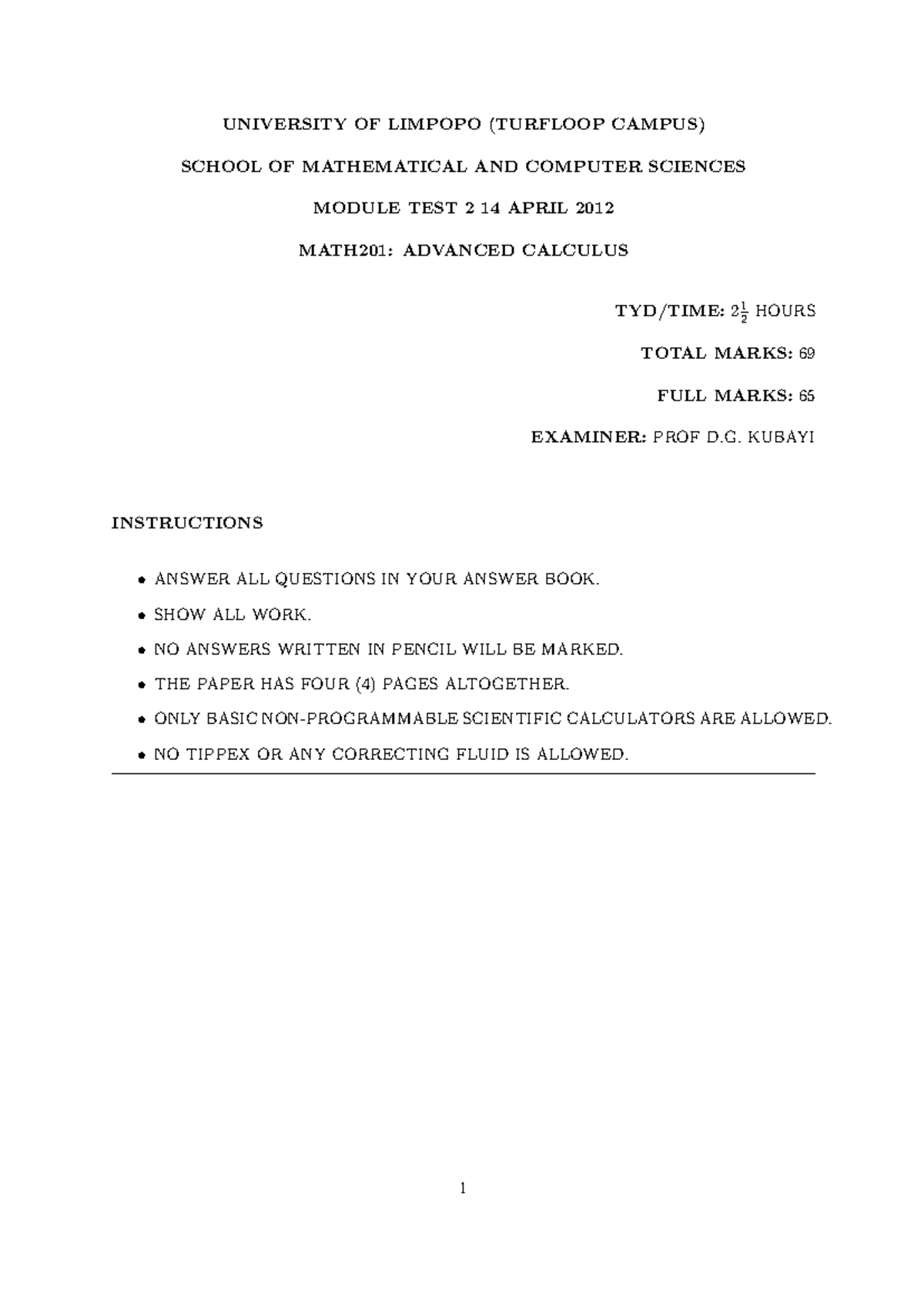 MATH 201 TEST 2 - Comprehensive Guide to Advanced Calculus Solutions ...