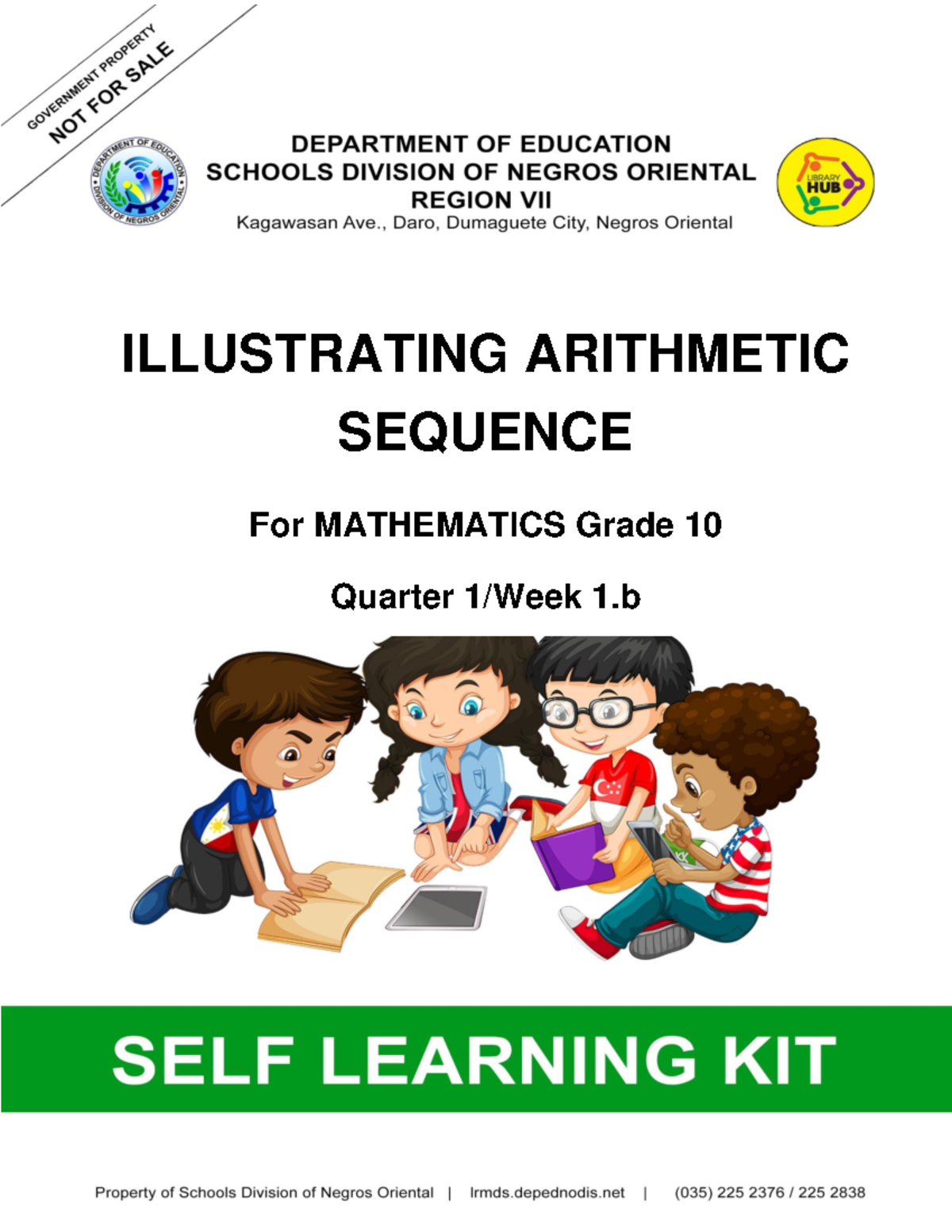 Mathematics 10: Illustrating Arithmetic Sequences - Self Learning Kit ...