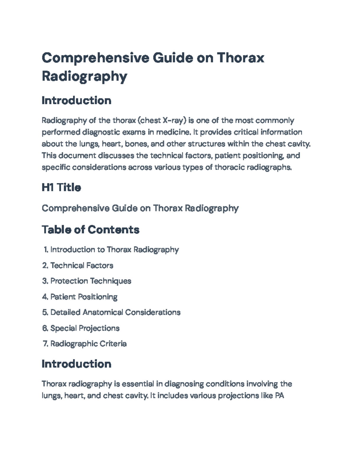 Comprehensive Guide to Thorax Radiography Techniques and Practices ...
