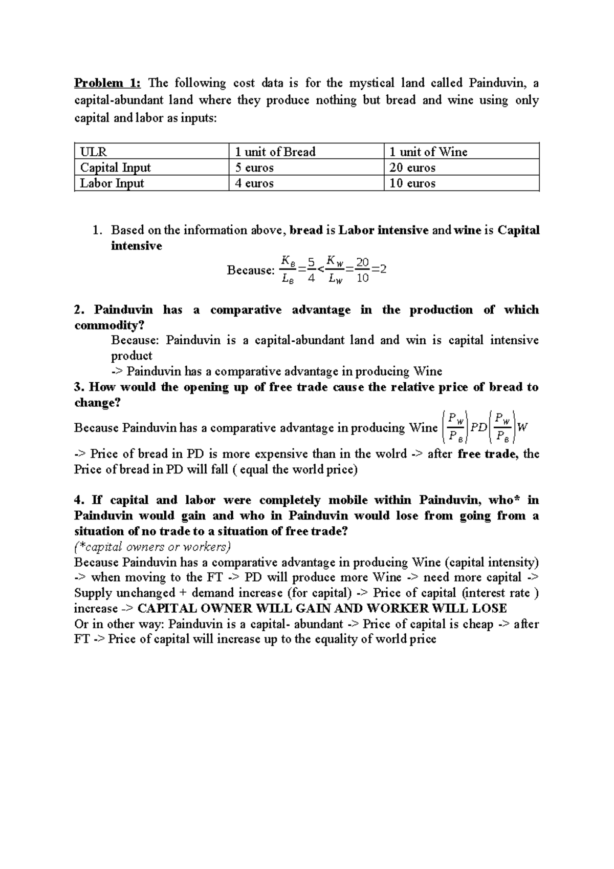 Homework for Week 6 - Kinh doanh quốc tế Economic Analysis - Studocu