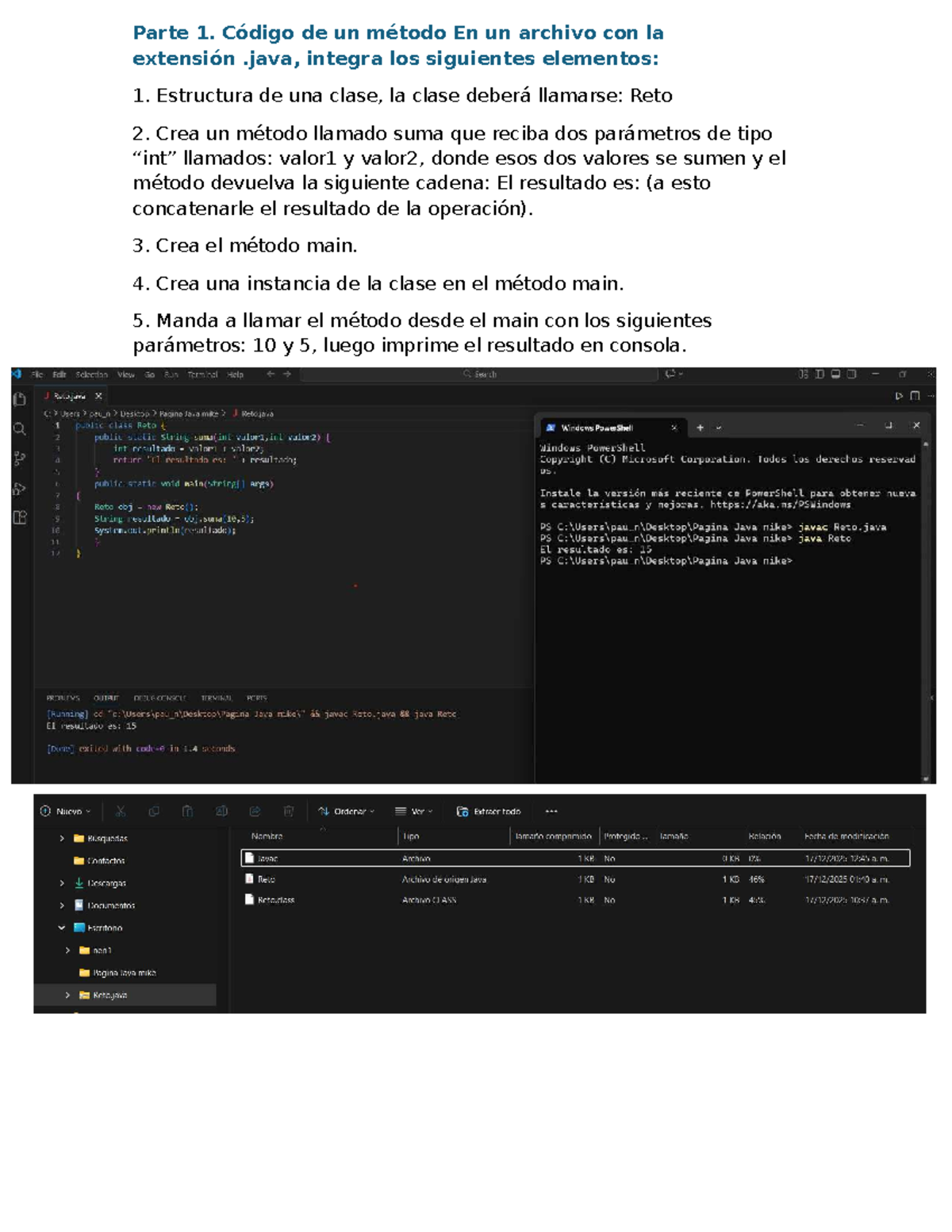 R6 U2 - Tarea: Implementación de Clase y Método en Java - Studocu