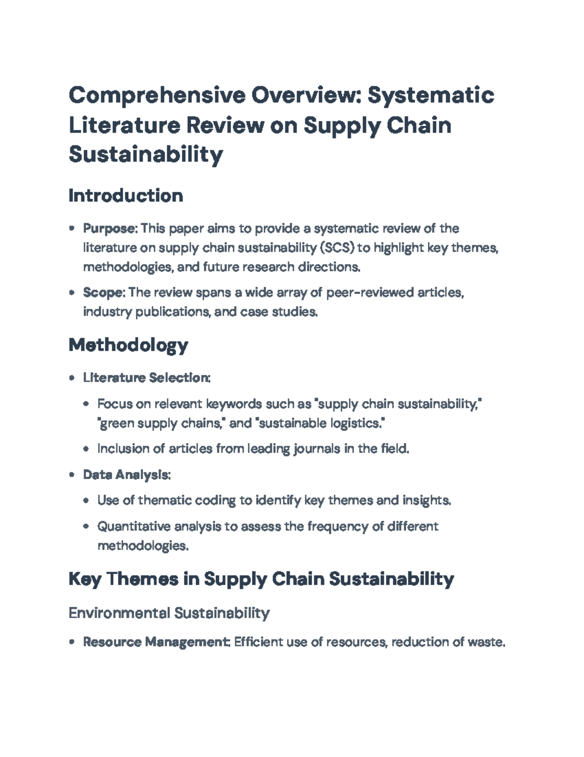 Systematic Literature Review on Supply Chain Sustainability (SCS ...