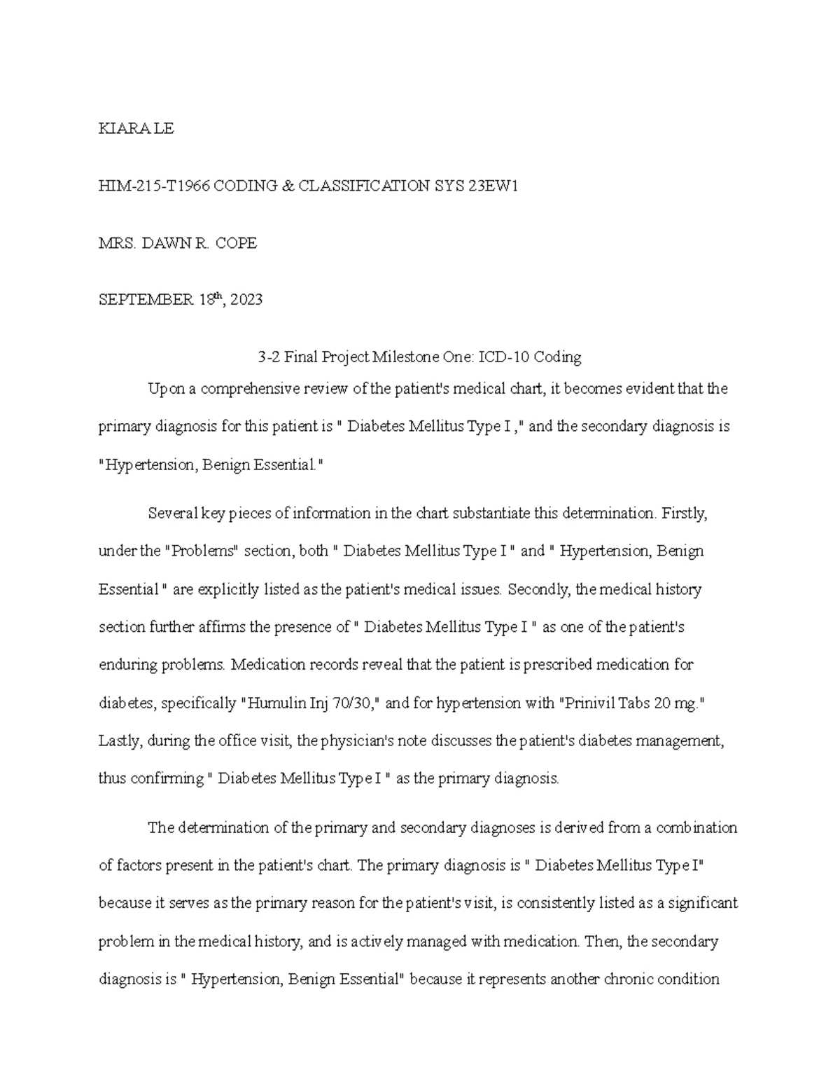 HIM 215 Module Two Coding Worksheet for Patient Notes Analysis - Studocu