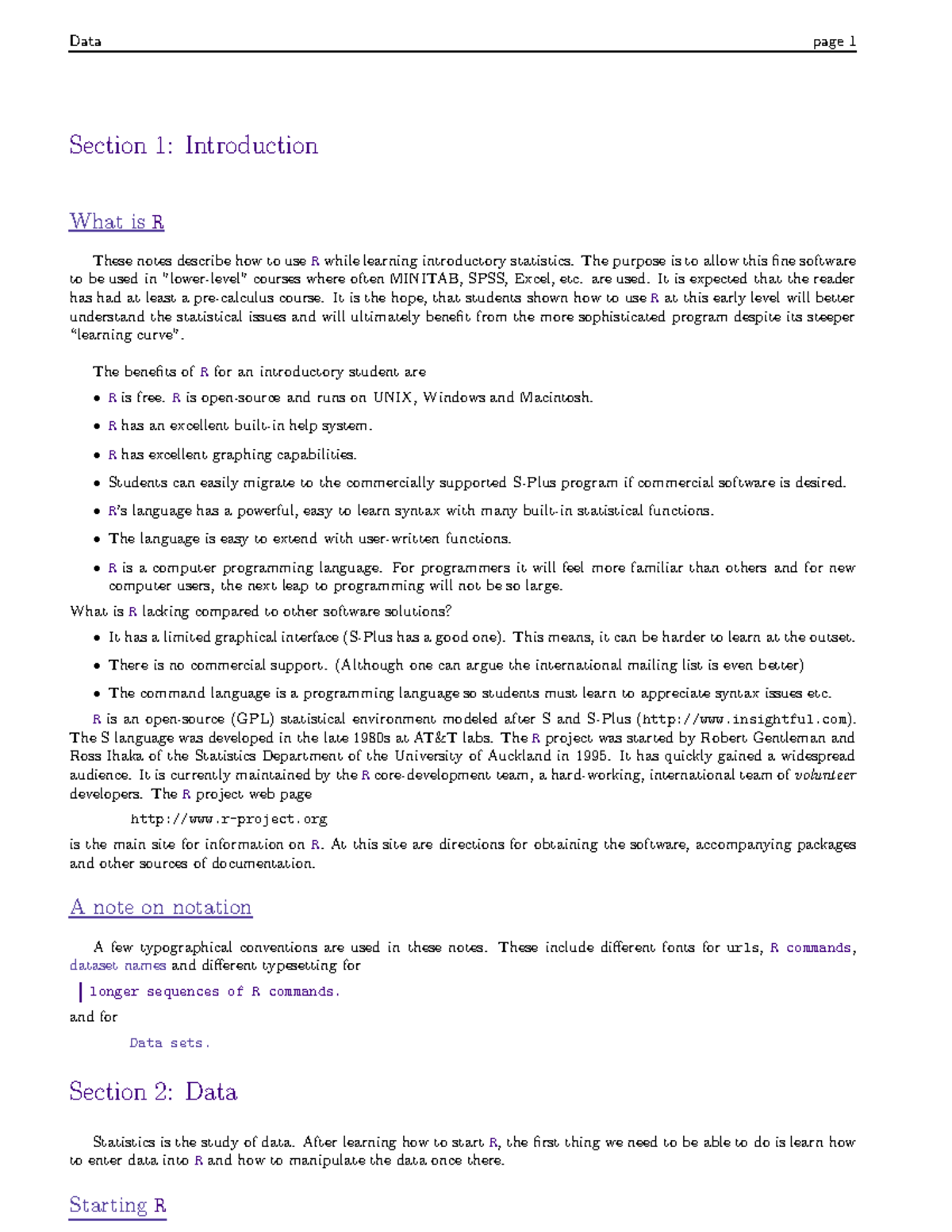R Basics: Introductory Statistics Notes for Stats 101 - Unit 4.2 - Studocu