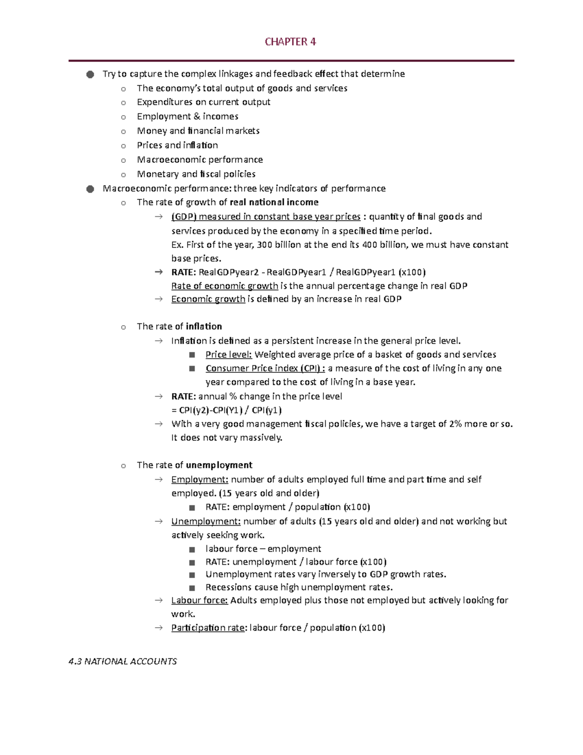 ECON 203 - Lecture Notes on Macroeconomic Performance & Policies - Studocu