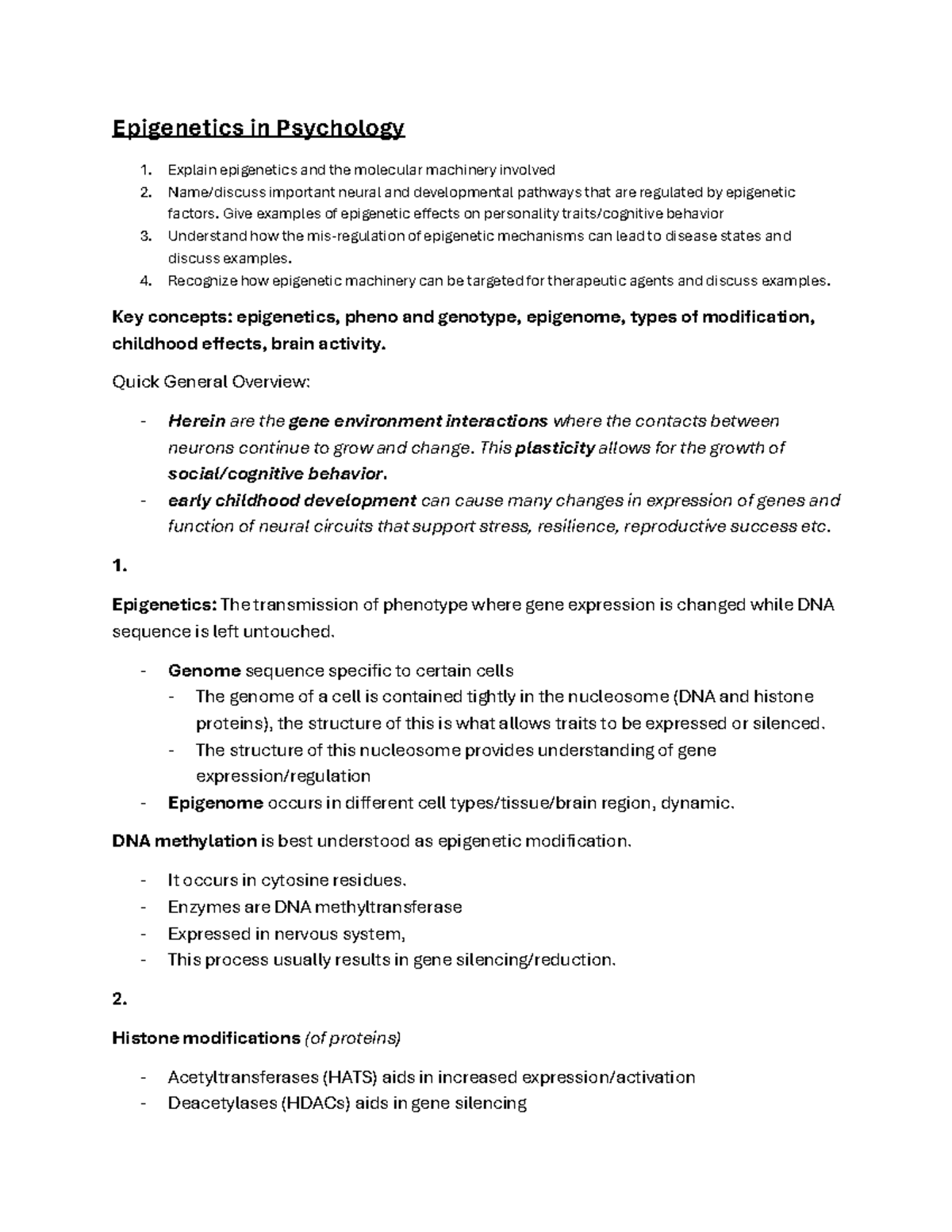 Epigenetics in Psychology: Mechanisms, Effects, and Therapeutic ...