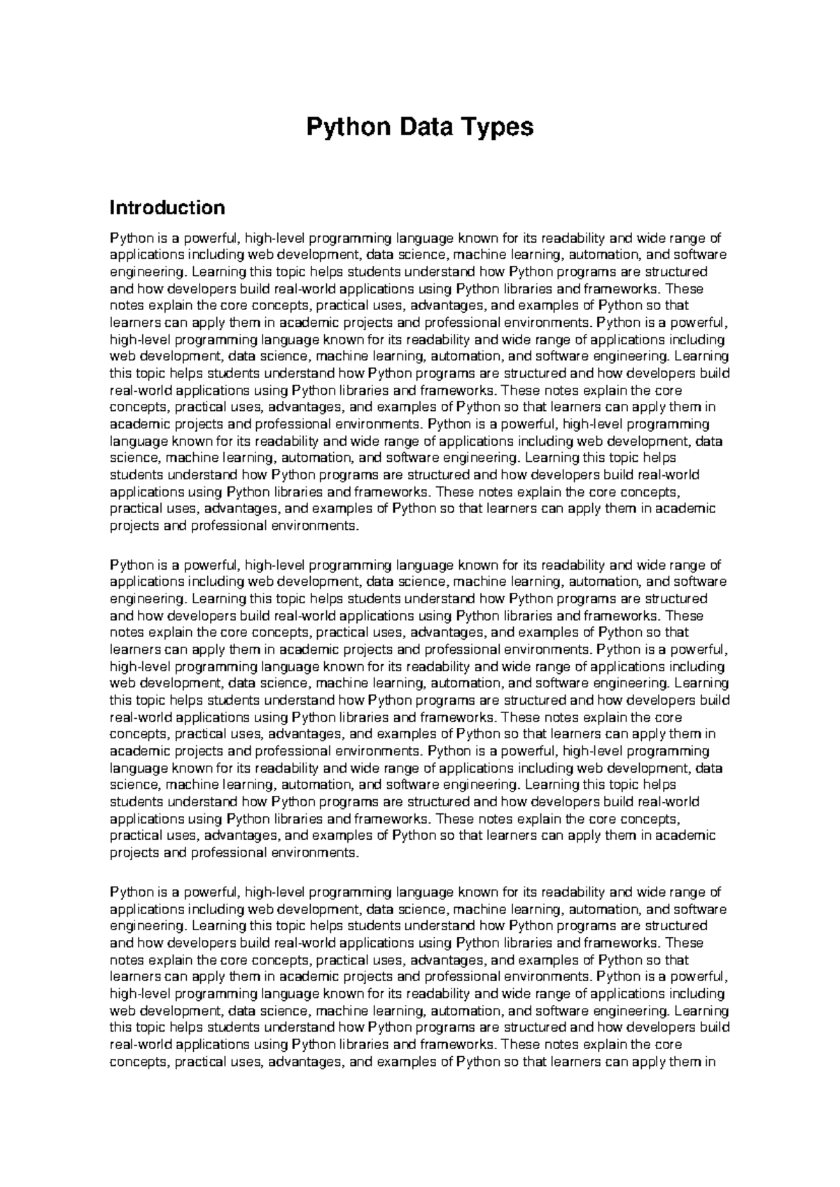 Python Operators Overview: Key Concepts and Examples - Studocu