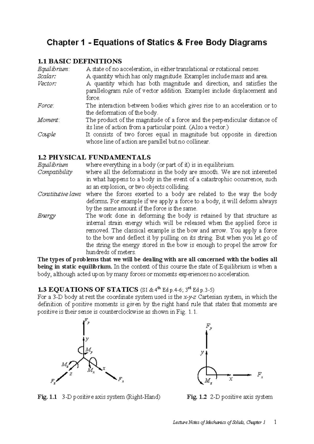 Course Notes - Statics and Mechanics of Materials (ENG101) Summary ...