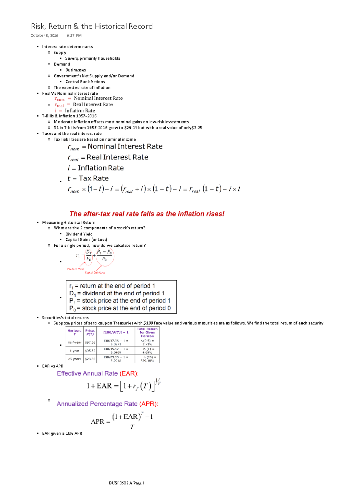 Risk, Return and the Historical Record - Interest rate determinants ...