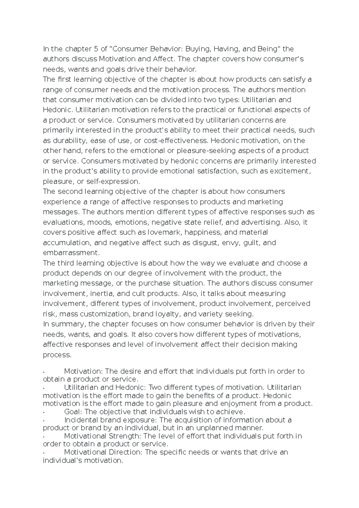 Chapter 5 Cb Consumer Behavior In The Chapter 5 Of Consumer