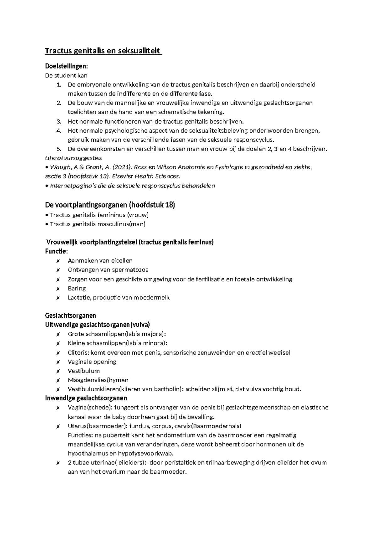 Tractus Genitalis en Seksualiteit: Embryologie, Anatomie en Functies ...