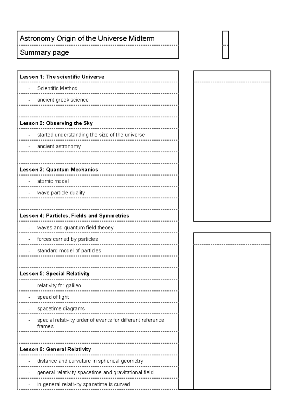 Astronomy Midterm Notes - Astronomy Origin of the Universe Midterm ...